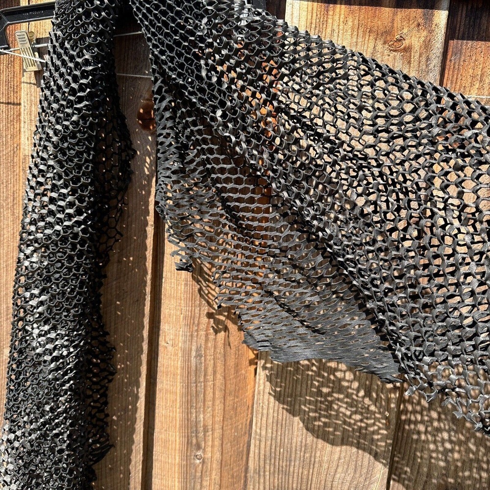 Fishnet laser cut Leather Black Brown for clothing and sewing, DIY - Picture 1 of 7